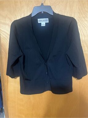 Jessica Howard Black 3 Button Women’s Shrug Cardigan XL